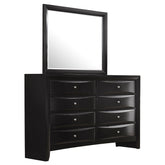 Briana 8-drawer Dresser with Mirror Black